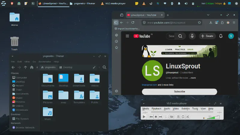 Real Linux desktop used for daily work