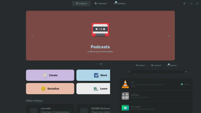 Linux software store